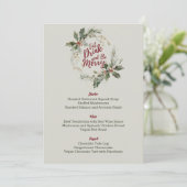 Eet, Drink en wees vrolijk kerstfeest Menu (Staand voorkant)