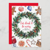 Eet, Drink en wees vrolijk kerstvakantie Kaart (Voorkant / Achterkant)