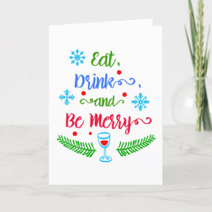 Eet, Drink en Wees Vrolijk, Kerstvakantie, ZSSPG Feestdagen Kaart