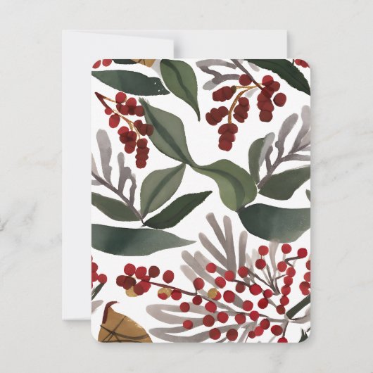 Eet, drink en wees vrolijk krans Kerstfeest Kaart (Achterkant)