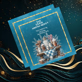 Eet DRINK en wees vrolijk met kerst Kaart