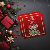 Eet DRINK en wees vrolijk met kerst Kaart