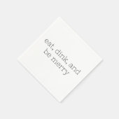 Eet, drink en wees vrolijk pickleball servet (Hoek)