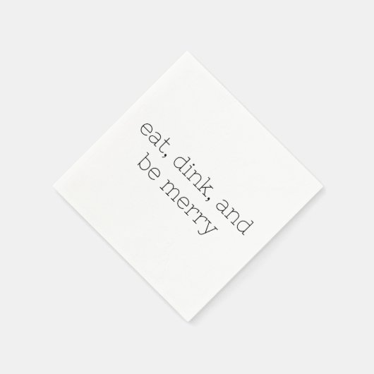 Eet, drink en wees vrolijk pickleball servet (Hoek)