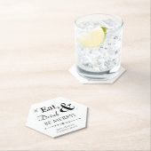 Eet Drink en wees vrolijk retro mideeuwse kerst Kartonnen Onderzetters (Insitu)