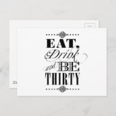 Eet Drink en word dertig Briefkaart (Voorkant / Achterkant)