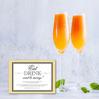 Eet, Drink en word Merry Dinner Party Uitnodiging