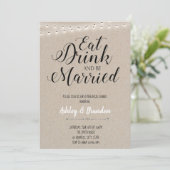 Eet drink en wordt binnenkort uitgenodigd om te tr kaart (Staand voorkant)