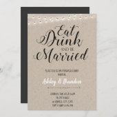 Eet drink en wordt binnenkort uitgenodigd om te tr kaart (Voorkant / Achterkant)