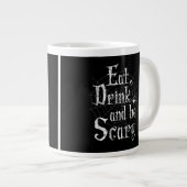 Eet, Drink en zijn eng Halloween Funny Spider Web Extra Grote Mok (Voorkant rechts)