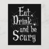 Eet, Drink en zijn eng Halloween Funny Spider Web Flyer (Voorkant)