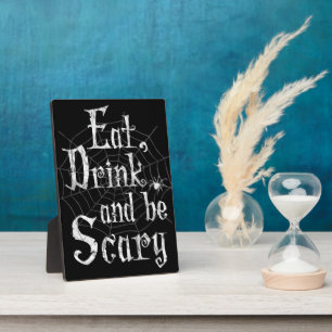 Eet, Drink en zijn eng Halloween Funny Spider Web Fotoplaat