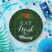 Eet Drink en zijn Merry-green buffalo plaid Papieren Bordje (Feest)