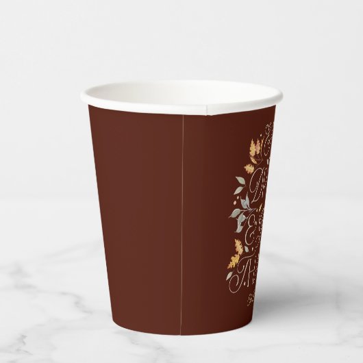 Eet Drink Geef Bedankt Thanksgiving Party Papieren Papieren Bekers (Rechts)