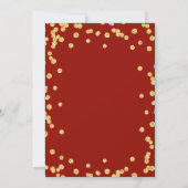 Eet Drink Gold Red Glitter Vakantie Xmas Bow Kaart (Achterkant)