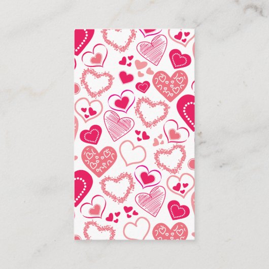 "Eet, Drink & Houd van" Valentijnsdag Bruids douch Informatiekaartje (Achterkant)