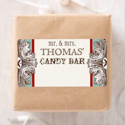 Eet, Drink in Get Married Matching Snoep Bar Label (Insitu)