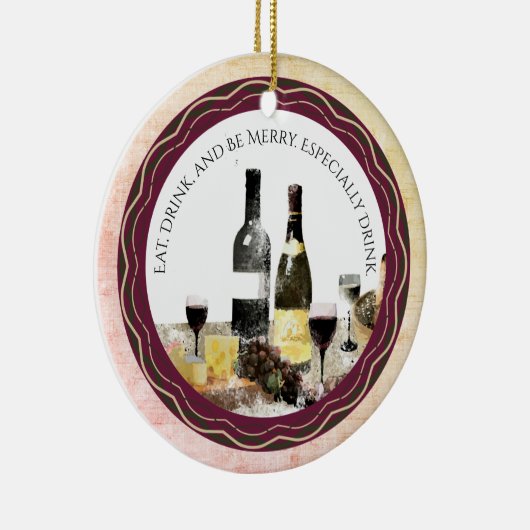 Eet drink is het vrolijke ornament van (Rechts)