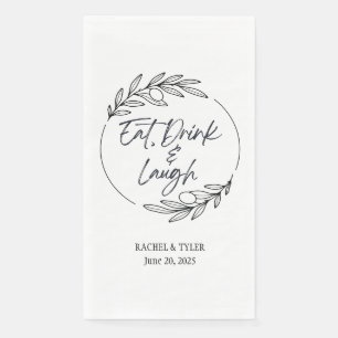 Eet, Drink & Lach Aangepaste naam papieren servet