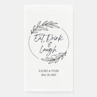 Eet, Drink & Lach Aangepaste naam papieren servet