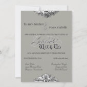 Eet, Drink n Get Married Couples Douche Uitnodigin Kaart (Achterkant)