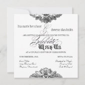 Eet, Drink n Get Married Couples Douche Uitnodigin Kaart (Achterkant)