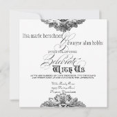 Eet, Drink n Getrouwd bruidsbruiloft uitnodiging (Achterkant)