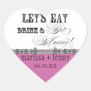 Eet, Drink n Trouwen Matching Stickers of zeehond