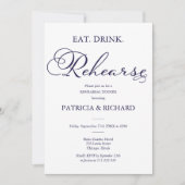 Eet Drink Repetise Elegant Script Repetitie Diner Kaart (Voorkant)