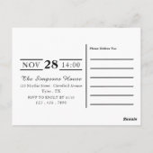 Eet Drink, schoolbord Thanksgiving feest Uitnodige Briefkaart (Achterkant)