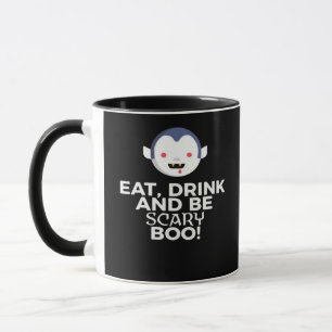 Eet Drink Schrik Bar Halloween Ontwerp Creatieve G Mok