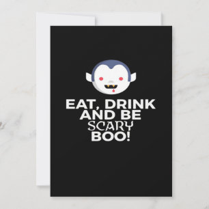 Eet Drink Schrik Bar Halloween Ontwerp Creatieve Z Feestdagenkaart