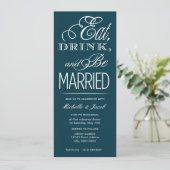 Eet, Drink, trouwen Kaart (Staand voorkant)
