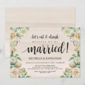 Eet, drink, Uitnodigingskaart voor elopementrecept Kaart (Voorkant / Achterkant)