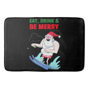 Eet, drink & vrolijk Kerstfeest Badmat