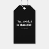 Eet, Drink & Wees Dankbaar Cadeaulabel (Voorkant)