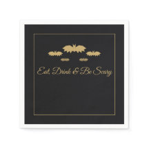 Eet, drink & wees eng gouden vleermuizen Halloween
