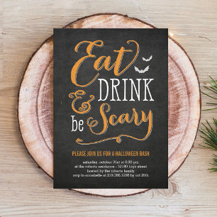 Eet Drink Wees Eng Halloween Feest Uitnodiging