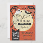 Eet, Drink & Wees eng Halloween Invite - Sinaasapp Kaart (Voorkant)