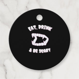 Eet Drink Wees Eng Vampier Minimalistische Stijl Bedankjes Labels