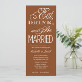 Eet, Drink, Wees Getrouwd Kaart (Staand voorkant)