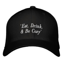 "Eet, drink & wees gezellig" Geborduurde Pet