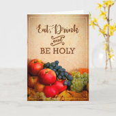 Eet, Drink & Wees Heilige Feest der Tabernakelen K Kaart (Gele Bloem)