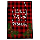 Eet, drink, wees lekker - Holiday pinecone red pla Medium Cadeauzakje (Voorkant)