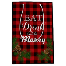 Eet, drink, wees lekker - Holiday pinecone red pla