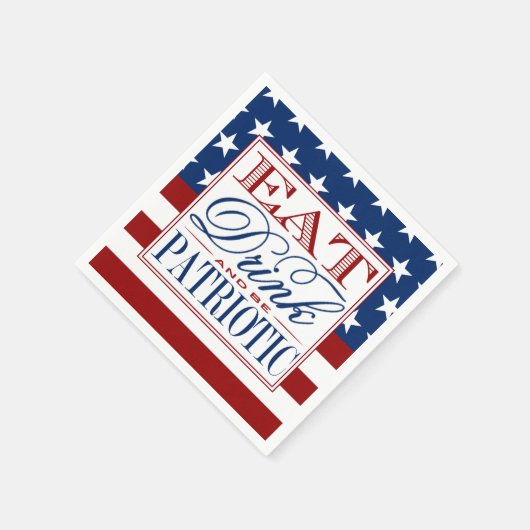 Eet, Drink & Wees Patriottisch | 4 juli Partij Servet (Hoek)