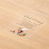 Eet Drink Wees vrolijk Kerst Acryl Acryl Uitnodigingen (Laagn)