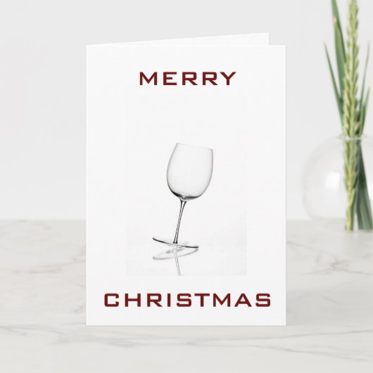 EET DRINK WEES VROLIJK-KERST FEESTDAGEN KAART (Voorkant)