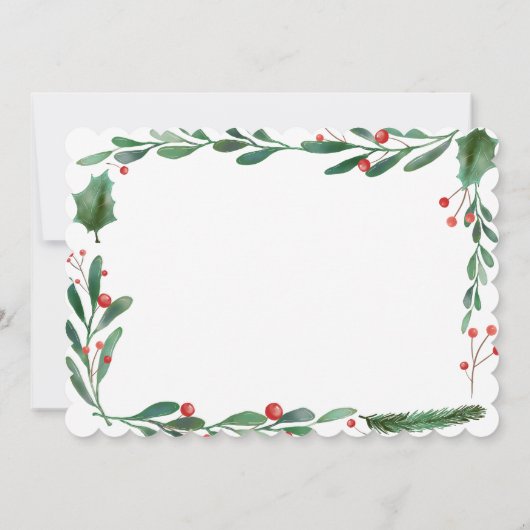 Eet Drink wees vrolijk | kerstdiner Kaart (Achterkant)