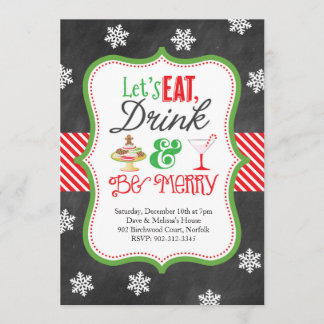 Eet, Drink, wees vrolijk kerstfeest Kaart